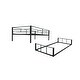 preview thumbnail 9 of 10, Twin over Twin Metal Bunk Bed with Fence