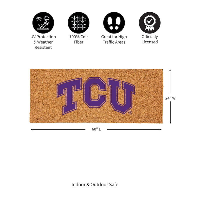 Texas Christian University Full Color Indoor/Outdoor Coir Mat
