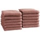 preview thumbnail 106 of 174, Linery & Co. Luxury Cotton Textured Bath Towel. Washcloth (Pack of 12) - Desert Rose