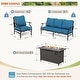 preview thumbnail 47 of 119, MAISON ARTS Outdoor Sofa Set 4/6-Piece Patio Conversation Set with 45'' Gas Fire Pit Table