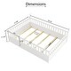 preview thumbnail 9 of 25, Full Size Montessori Floor Bed with High Security Fenced Design, Wooden Frame and Support Slats for Kids, Easy Assembly, White