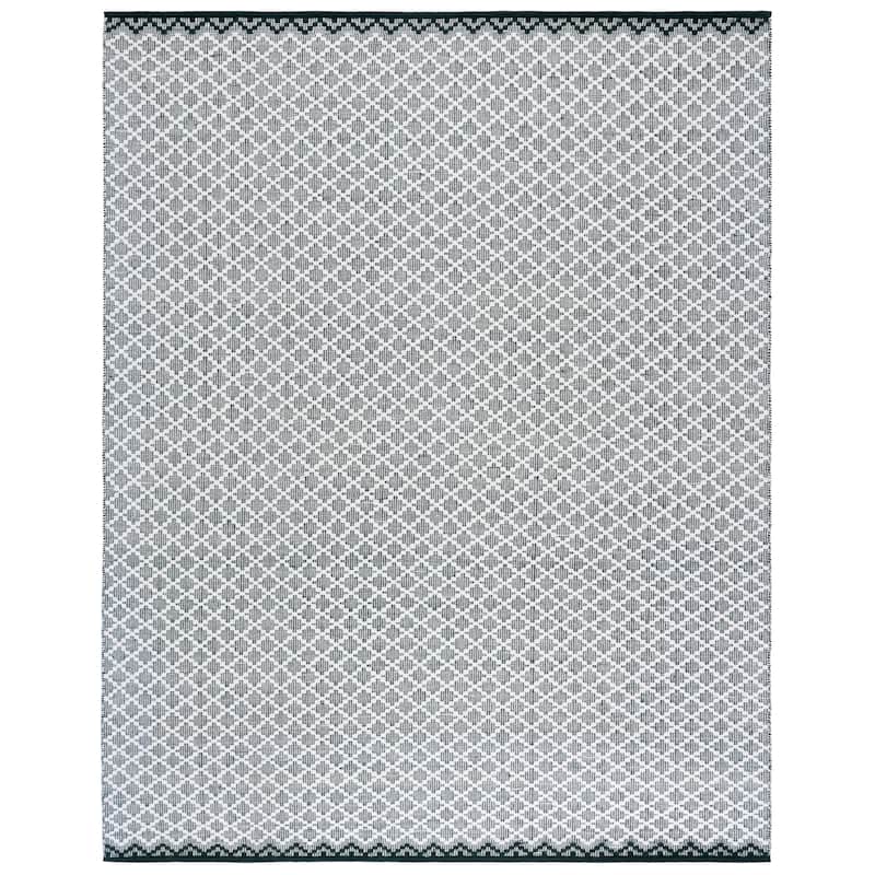 SAFAVIEH Hand-Woven Vermont Dedra Transitional Wool Rug - 8' x 10' - Green/Ivory