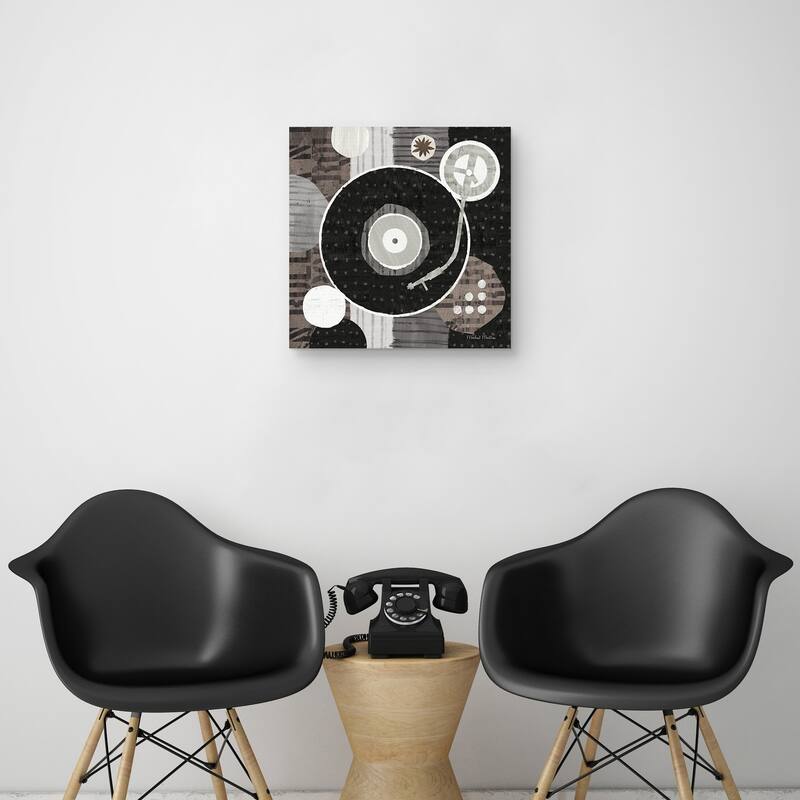 Rock N Roll Album Neutral by Michael Mullan Canvas Art Print