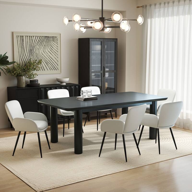 Set of 2 Cat-Scratch Resistant Dining Chairs with Gold Metal Legs