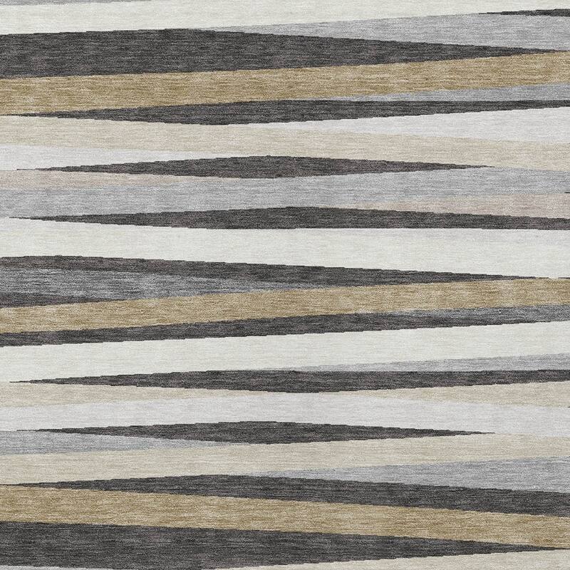 HomeRoots Striped Transitional Rectangle Outdoor Rug