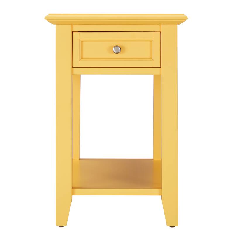 Zayden 1-drawer Side Table with Charging Station by iNSPIRE Q Bold