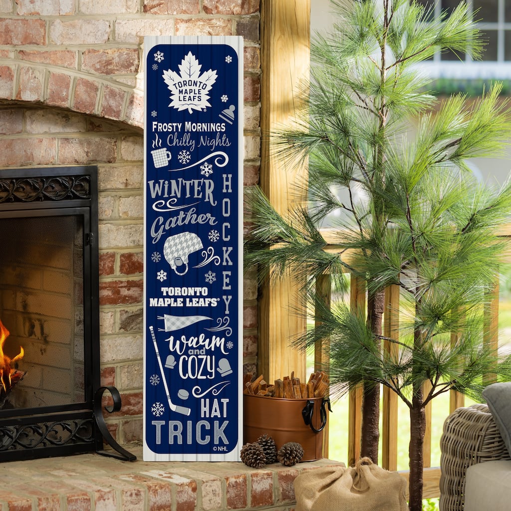 47" Double Sided Seasonal Porch Leaner, Toronto Maple Leafs - 47" x 11.25"