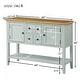 preview thumbnail 62 of 61, Vintage Elegant Style Buffet Sideboard Console Table with 4 Storage Drawers, 2 Cabinets & Bottom Shelf (Antique Gray)