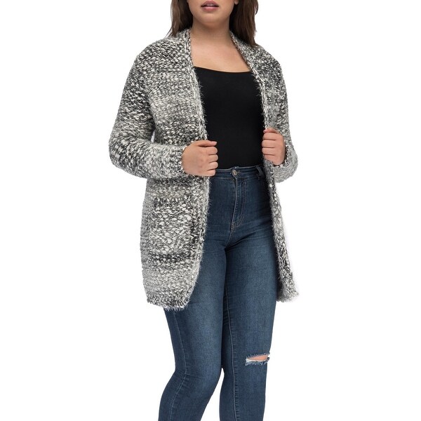plus size eyelash cardigan