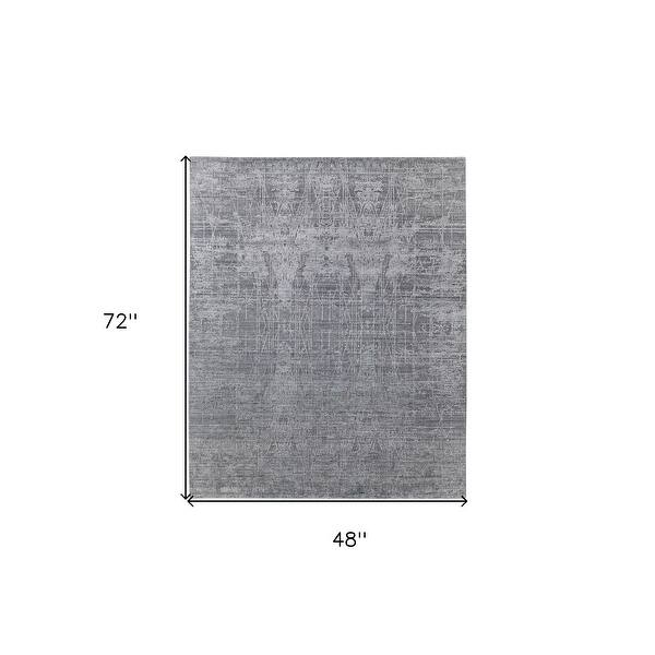Rectangle Abstract Casual Style Area Rug - 72' X '48' X '0.39 - Bed ...