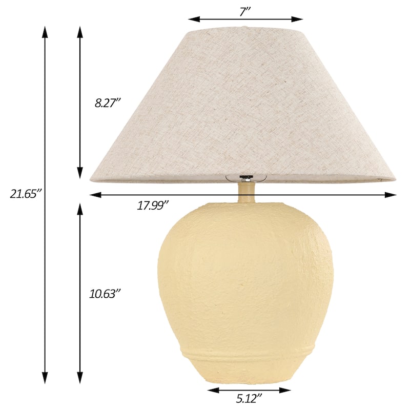 Global Accent Ceramic Table Lamp with Linen Shade