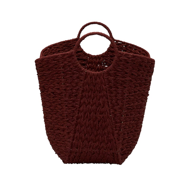 Household Essentials Woven Paper Rope Storage Basket with Handles