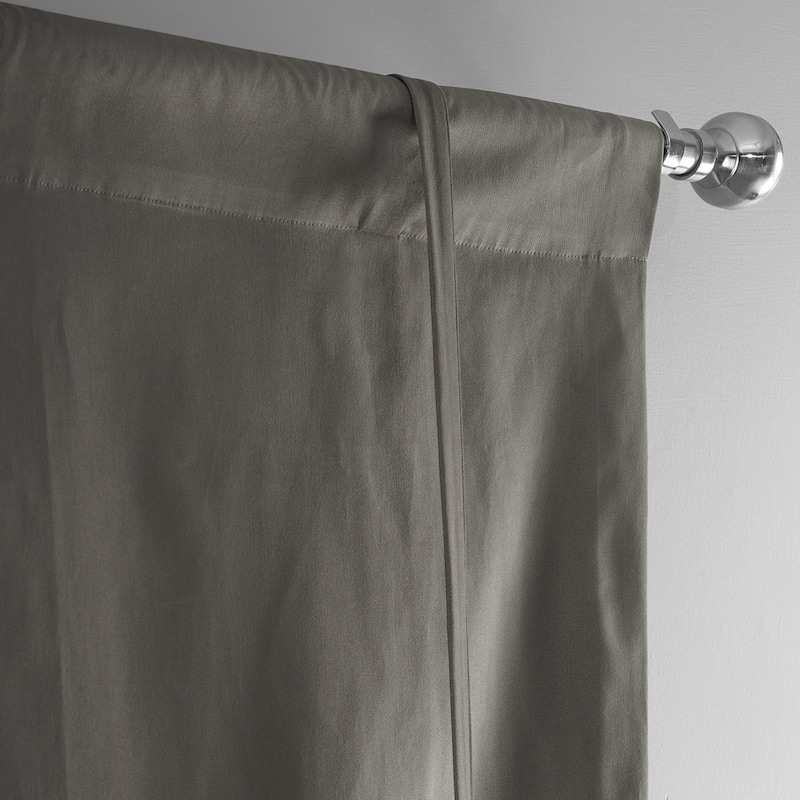 Exclusive Fabrics Solid Cotton Tie-Up Window Shade - 46 X 63