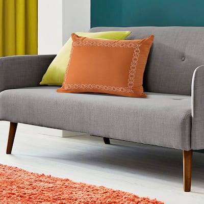 Sevita Dainty and Delicate Embroidered Border Throw Pillow