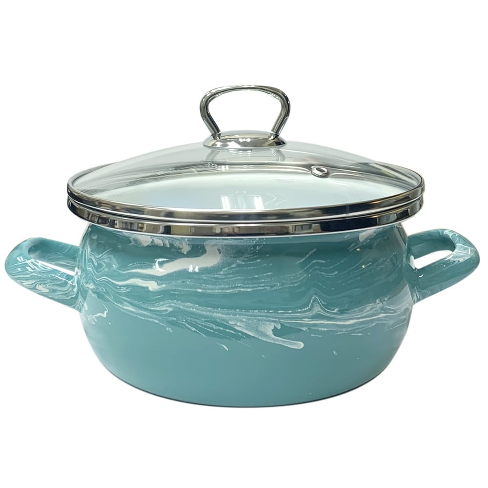 https://ak1.ostkcdn.com/images/products/is/images/direct/e311d33b7ebd5df64e88e72ed833f5b5202d5910/STP-Goods-4.2-qt-Shake-Turquoise-and-White-Enamel-on-Steel-Pot.jpg
