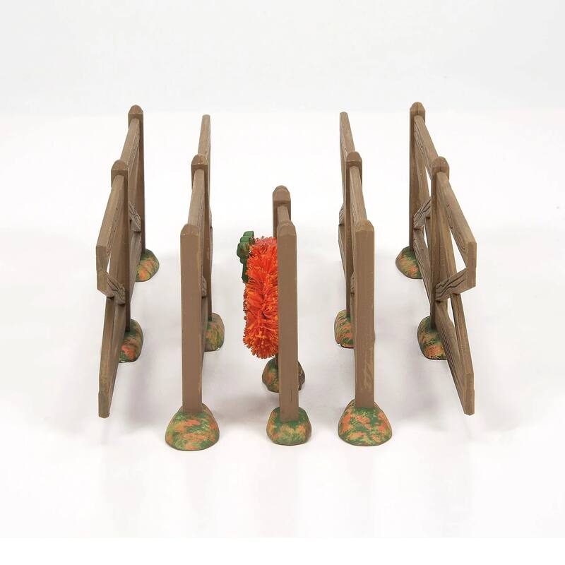 Department 56 Brown Crossbuck Fence Set - Set of 5 - 6014716