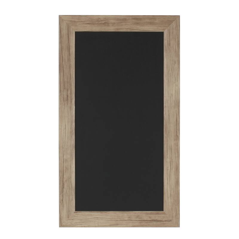 DesignOvation Beatrice Framed Magnetic Chalkboard - 13x23 - Rustic Brown