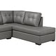 preview thumbnail 42 of 45, Liam Top Grain Leather Tufted Sectional Chaise Sofa