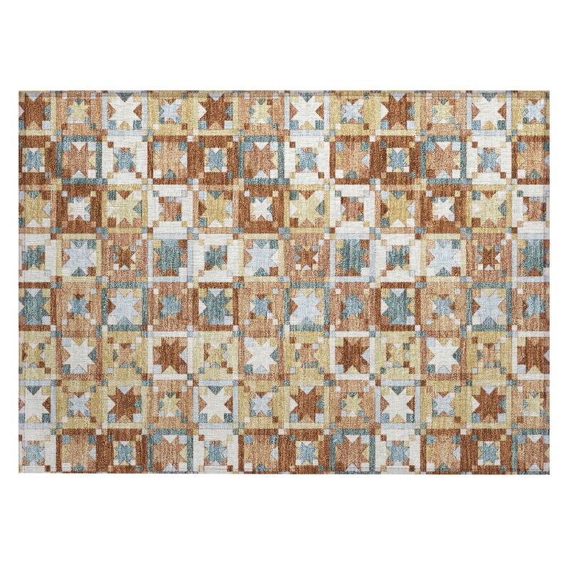 Machine Washable Indoor/ Outdoor Global Goddard Chantille Rug