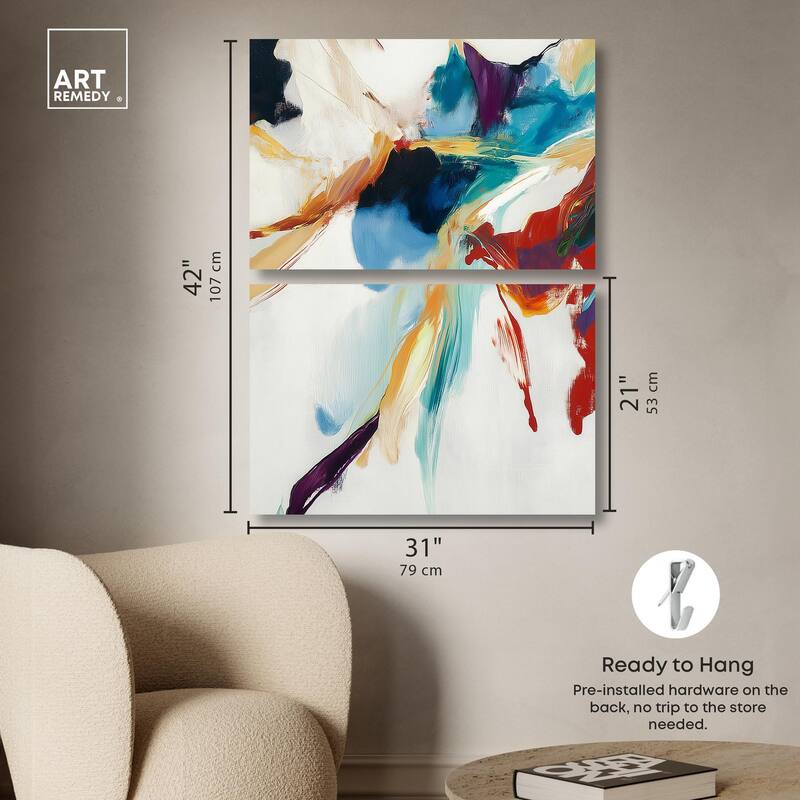 Vibrant Palette II Canvas Set of 2 by Art Remedy, Gallery Wrapped