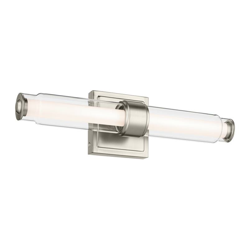 Kichler Lighting Laurene 18.5" Linear Bath Bar Small LED with Clear Glass in Brushed Nickel