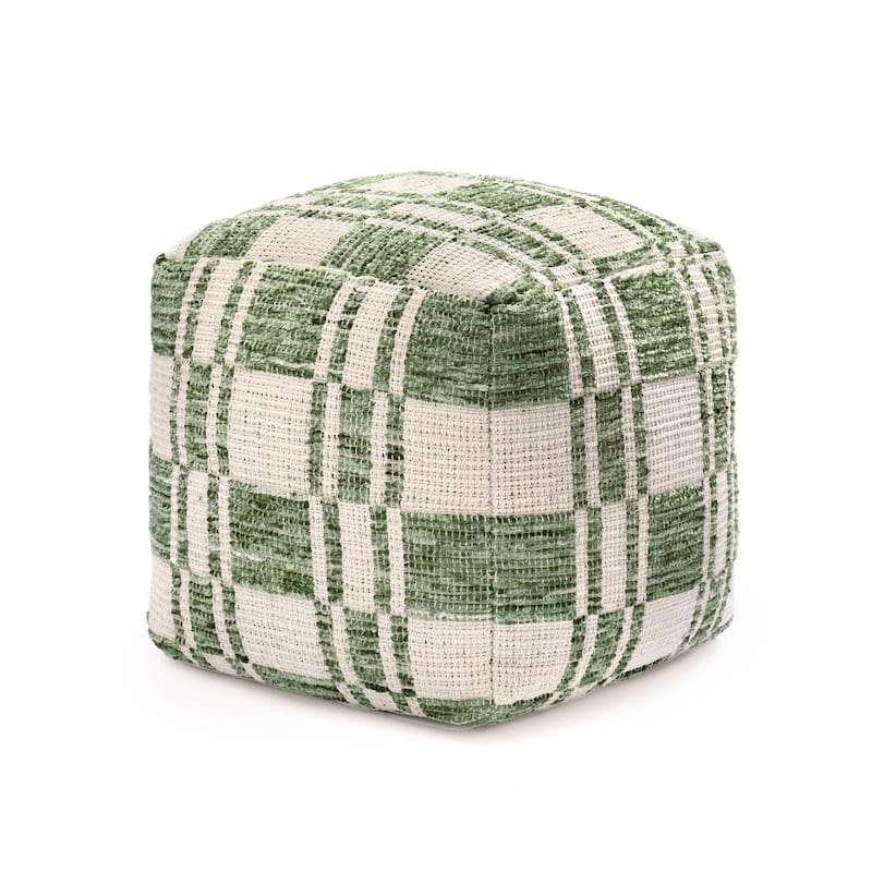 Jani 20-inch Ottoman Pouf - Handcrafted Handmade Ottoman for Seating, Footrest, Home Decor for Living Room, Bedroom