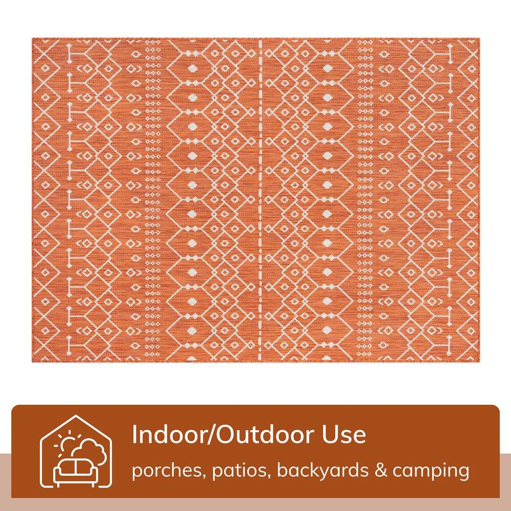 Well Woven Medusa Nord Nordic Lattice Indoor Outdoor Area Rug