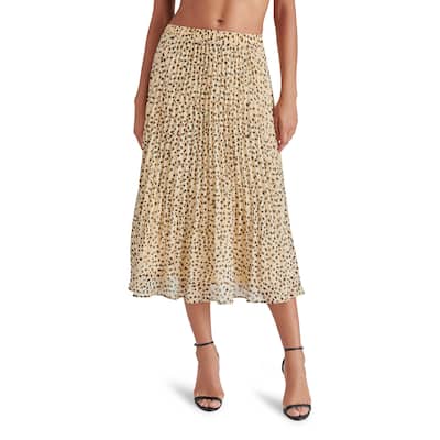 Steve Madden Raina Pleated Printed Maxi Skirt
