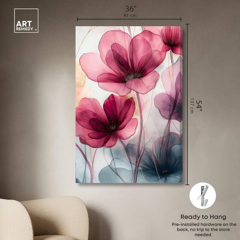 Filigree Flora II Canvas by Art Remedy, Gallery Wrapped