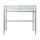 preview thumbnail 4 of 3, Twin over Loft Metal Bunk Bed Frame with Integrated Guardrails