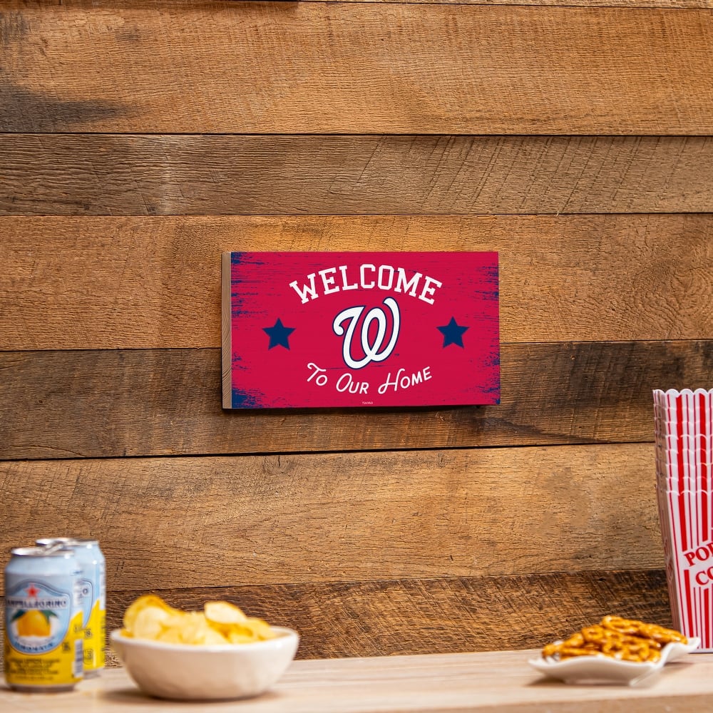 Washington Nationals Wooden Door Decor Wall Sign - Multi-Color