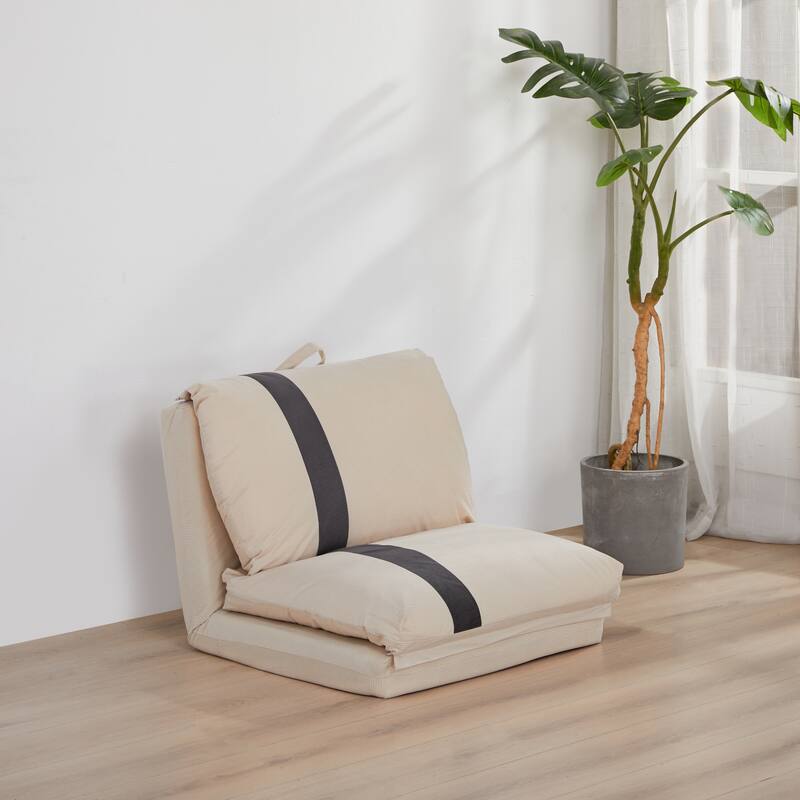 Adjustable Floor Sofa Bed for Adults & Pets - 6-Position Foldable Design with Corduroy Upholstery