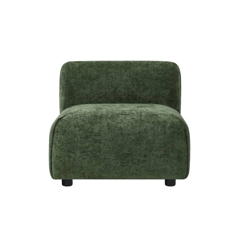 Christopher Knight Home - Marcella Modern Plush Upholstered Accent Chair with Curved Padded Back and Non-slip Feet