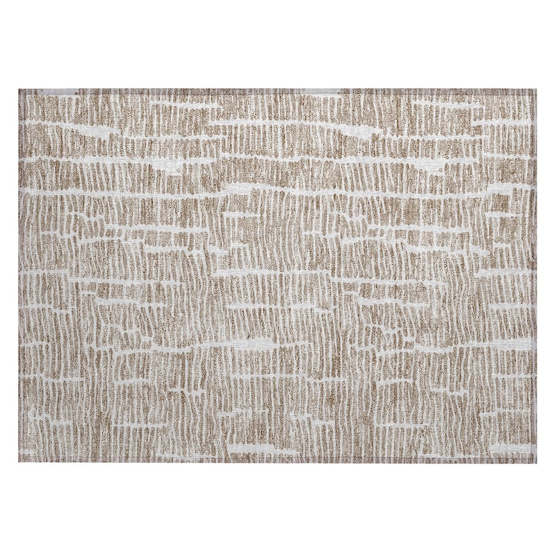 Machine Washable Indoor/ Outdoor Chantille Modern Abstract Rug