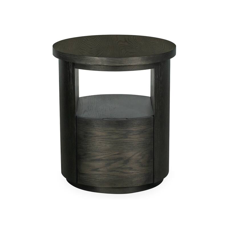 Magnussen Home Bosley Coffee Bean Round End Table - 22''W x 22''D x 25''H