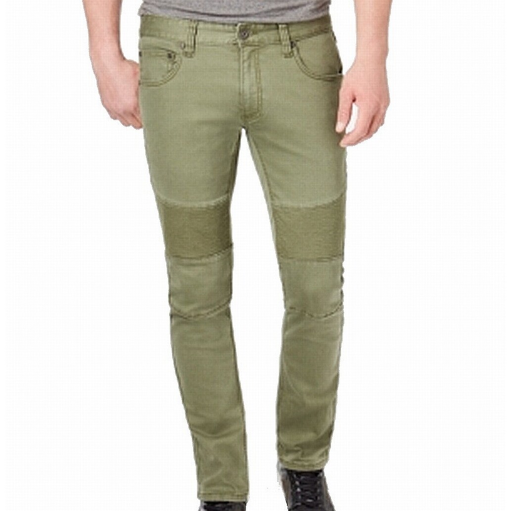 olive green stretch jeans