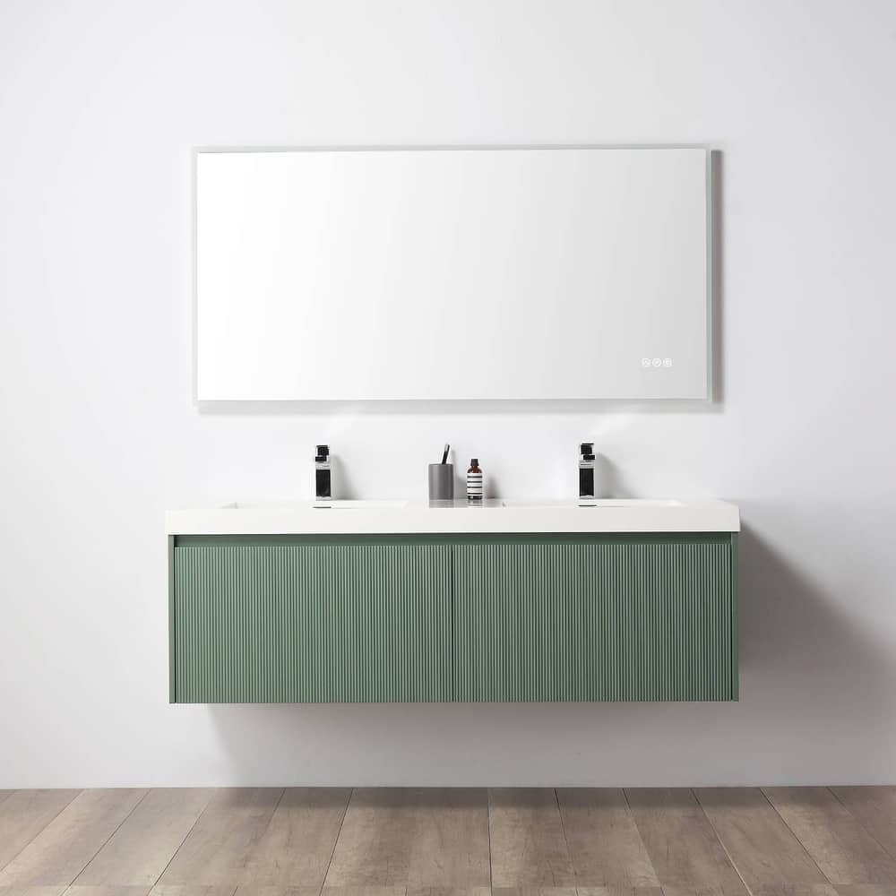 Blossom Positano Floating Bathroom Vanity with Side Cabinets and Sink