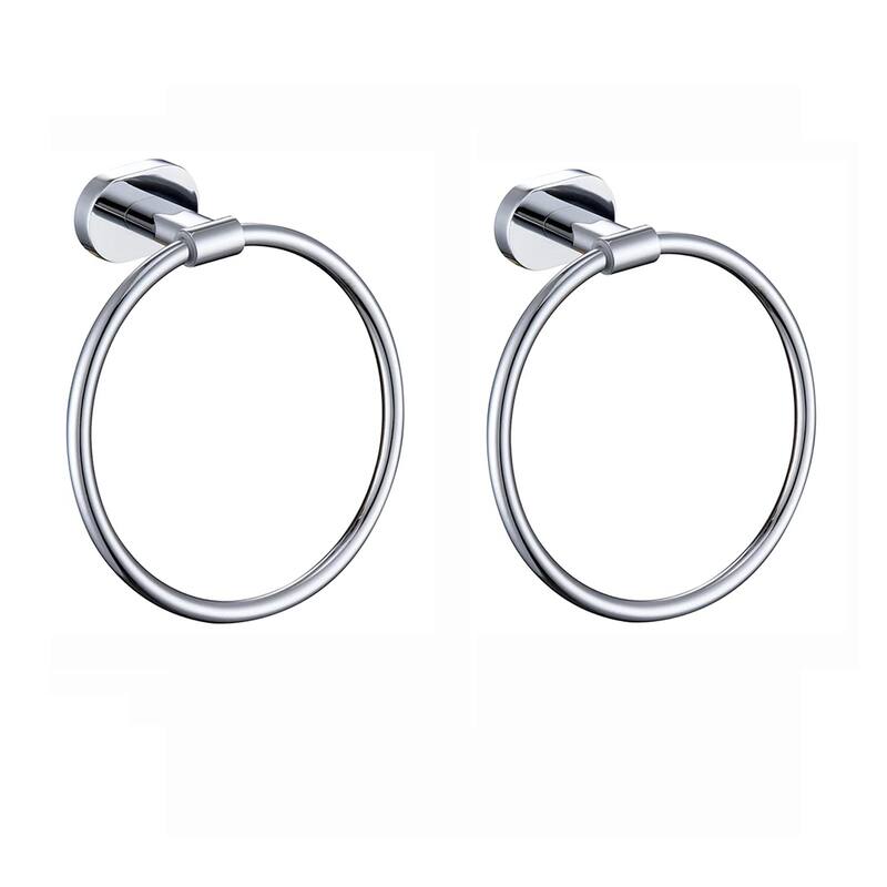 2-Pack 6.5 in. Towel Ring Rustproof Hand Towel Holder