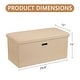 preview thumbnail 33 of 48, 15" Tall Foldable Storage Ottoman Lift-Top Lid & Carry Handle Multi Functional Footrest Shoe Bench Coffee Table for Living Room