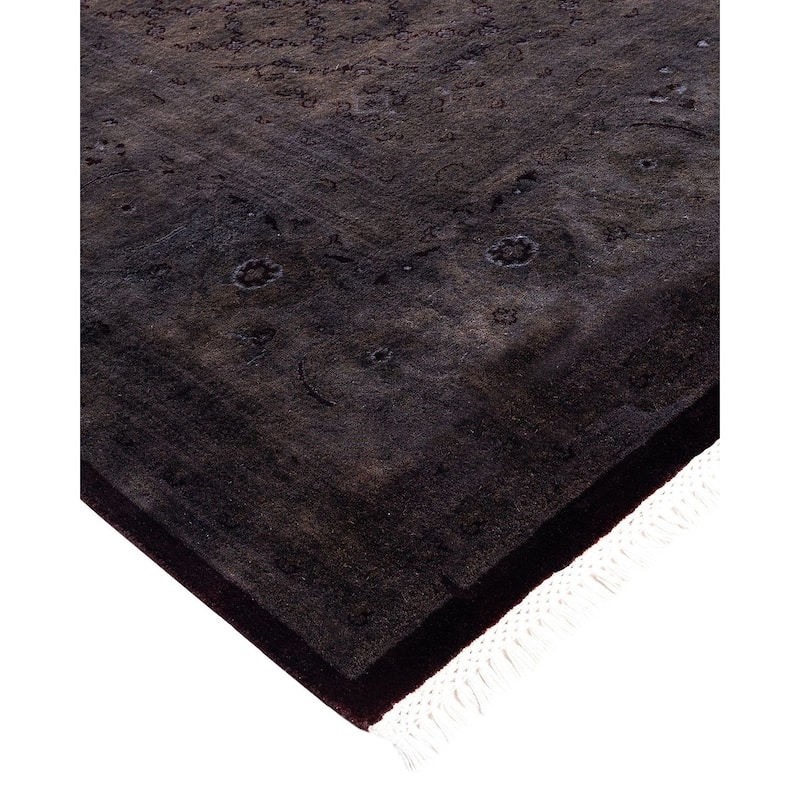 Fine Vibrance One-of-a-Kind Hand-Knotted Area Rug - Brown, 9' 0" x 13' 4" - 9' 0" x 13' 4"