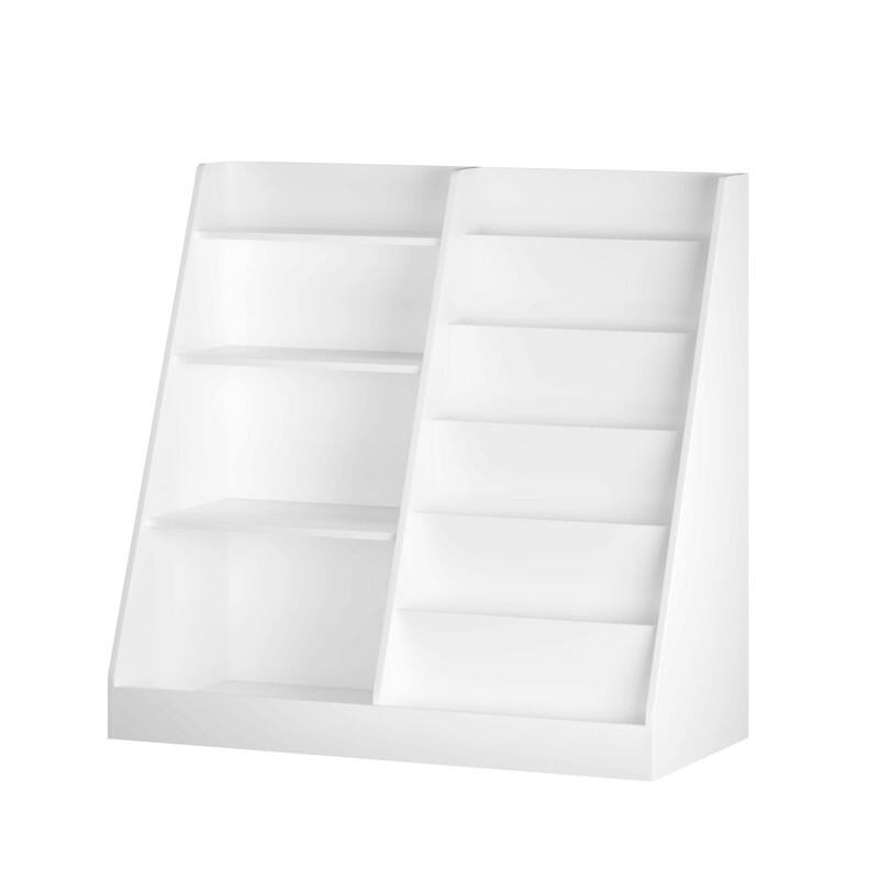 Kids Bookshelf and Toy Storage Organizer, 4-Tier Wooden Bookcase Display Shelf