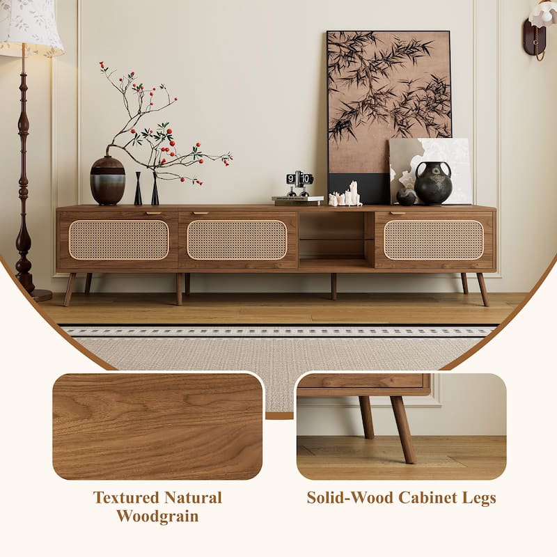 TV Stand Entertainment Center with Ample Storage