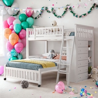 Multifunctional Design Twin over Full Bunk Bed