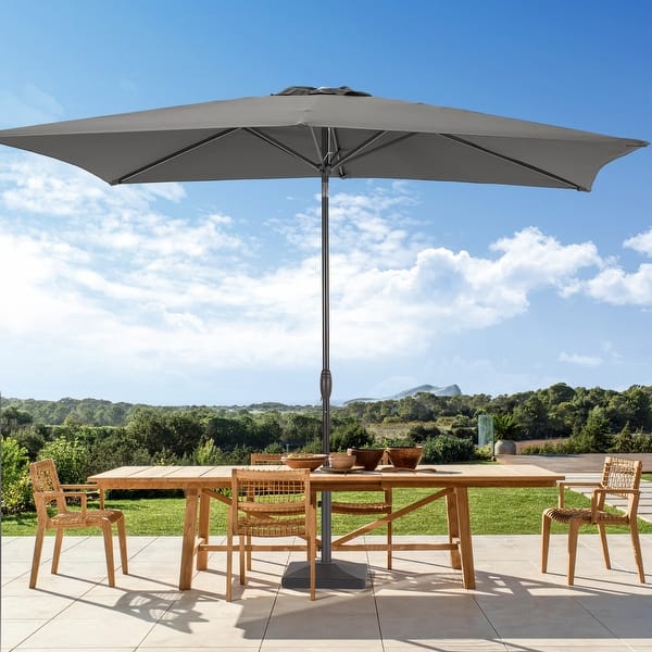 bed bath and beyond patio table umbrellas BONOSUKI 6x9FT Patio Market Umbrellas Table Umbrella with Tilt Button - On  Sale - Bed Bath & Beyond