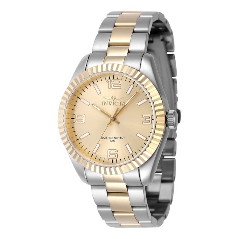 Invicta Women's 47472 Specialty Quartz 3 Hand Gold Dial Watch
