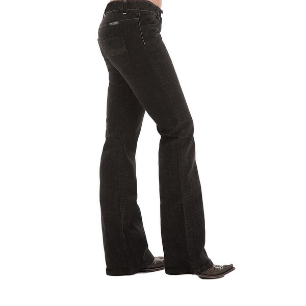womens black western jeans