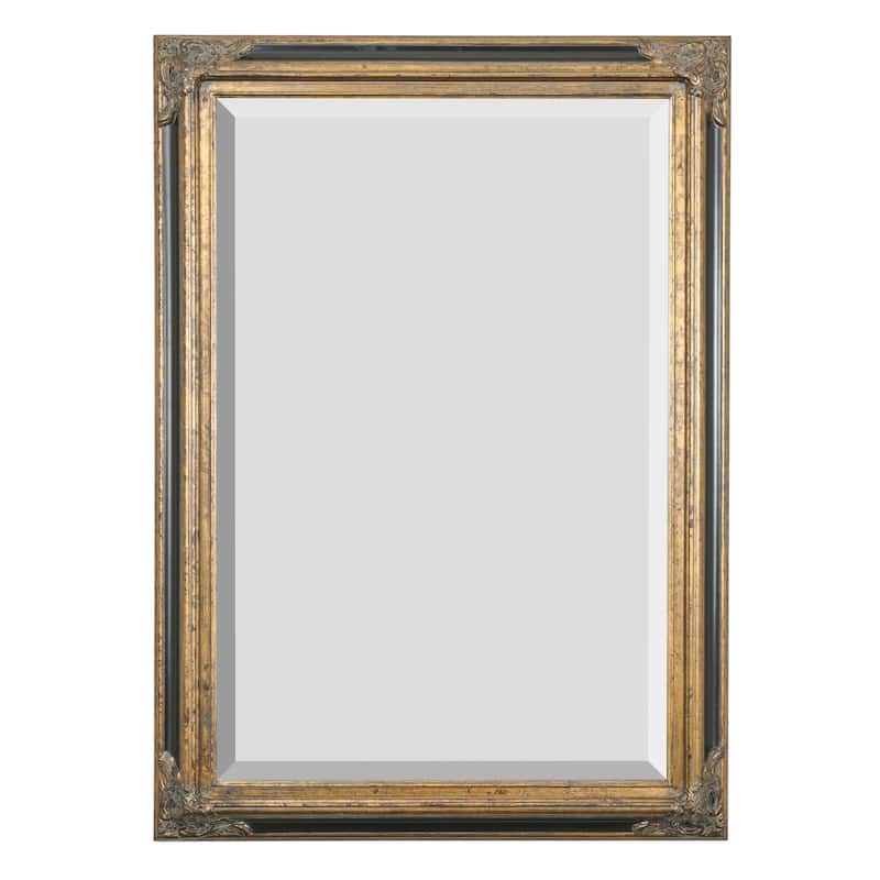 Mini Grand Victorian Mirror 24x36 Antique Gold with Black
