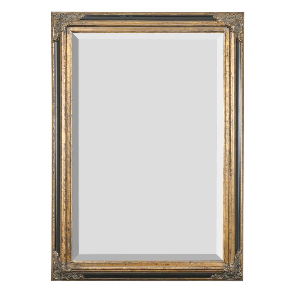 Mini Grand Victorian Mirror 24x36 Antique Gold with Black