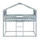 preview thumbnail 9 of 7, Gray Twin over Twin Wood Bunk Bed with Tent & Under Bed Space
