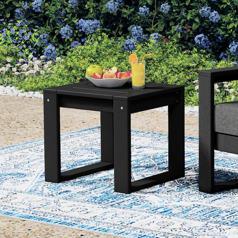 Polytrends Endless Outdoor Patio Poly Plastic End Table